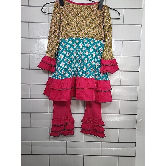 Flit & Flitter Girls Size 3T Pre-school Play Artsy Boho Petal Pink Outfit *Read - Picture 4 of 11